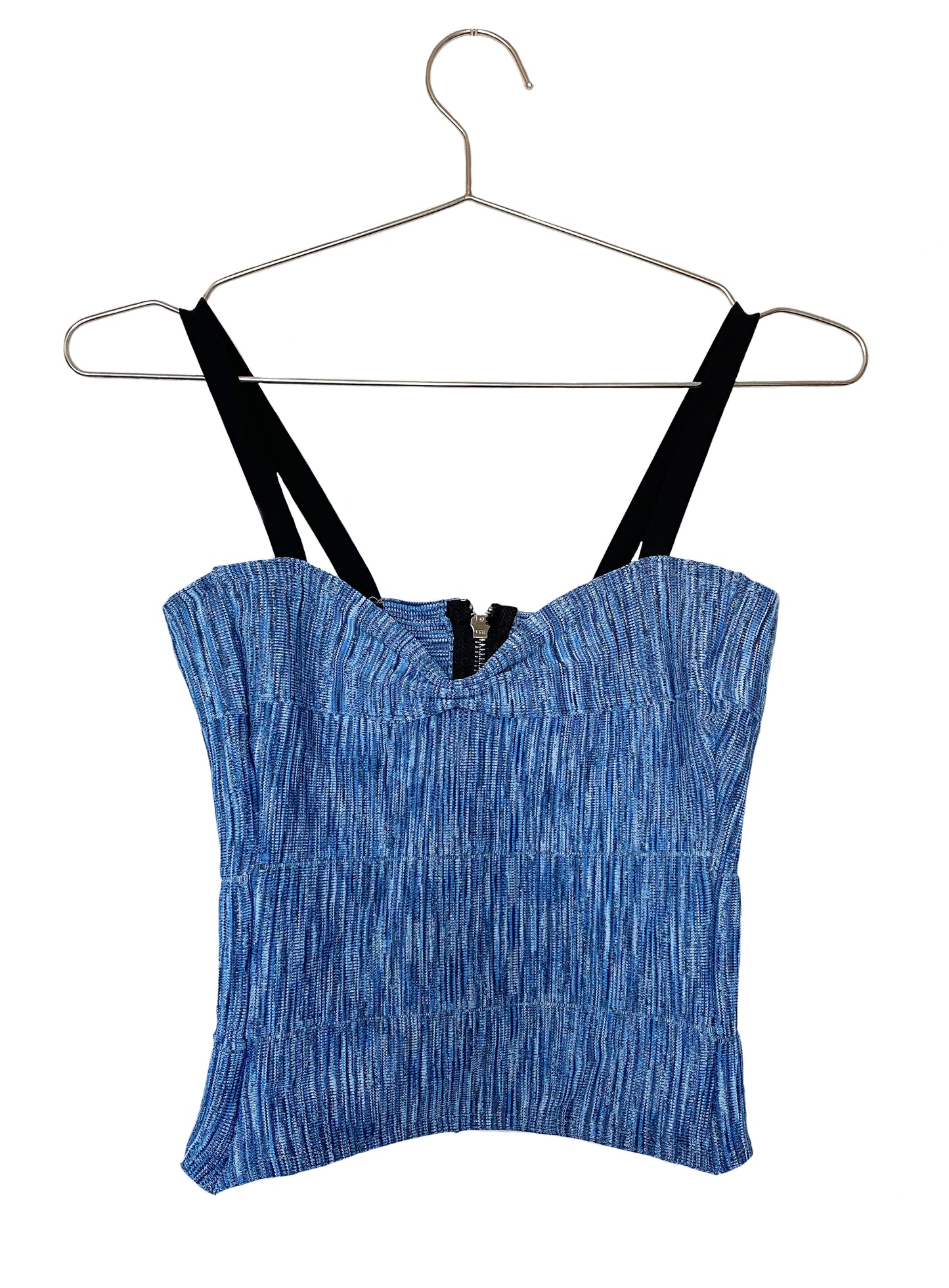 Bandage Top with Exposed Zipper