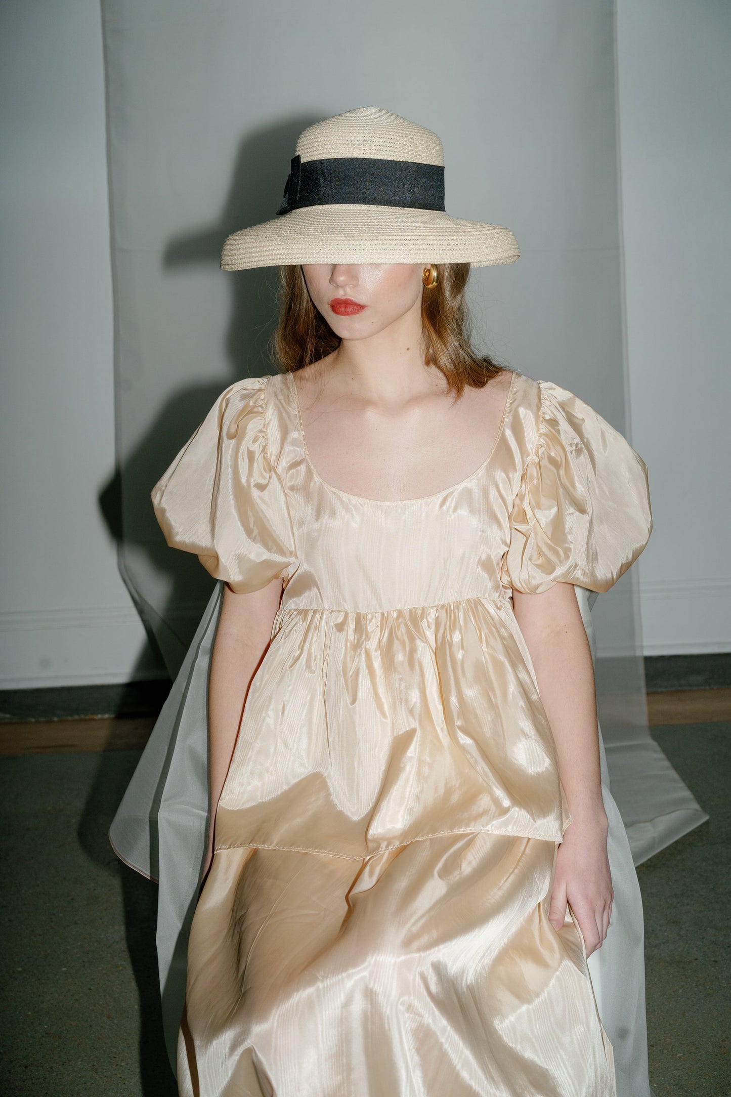 Princess Dress Vintage Blush Woodgrain Taffeta