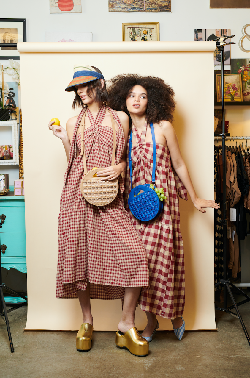 East Village Clementine Red and Tan Plaid
