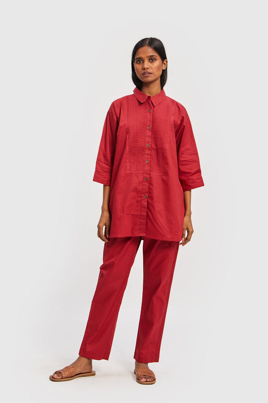 All in One Poplin RED Shirt 01