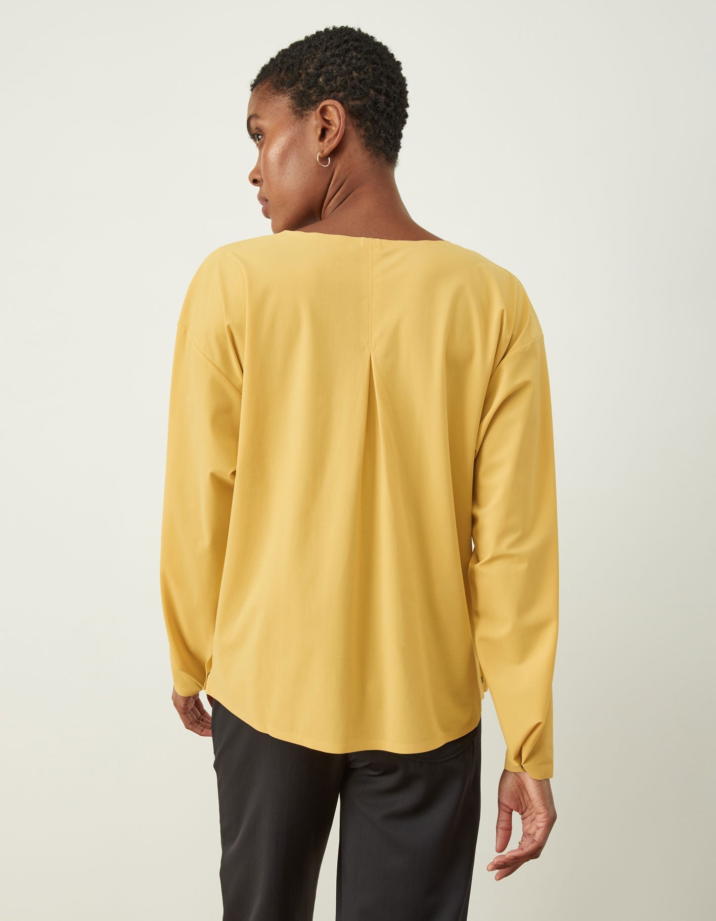 Mustard yellow clearance wrap top