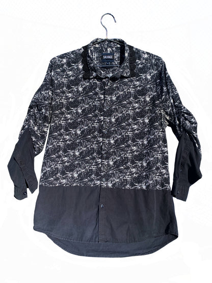 Cracked Marble Lace Button Down Shirt