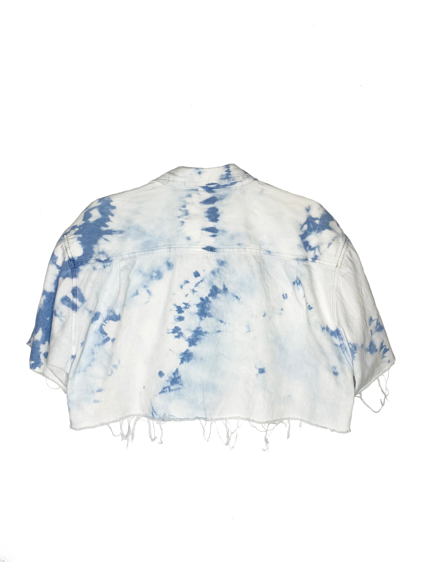 Cropped Cloud Tie Dye Button Down