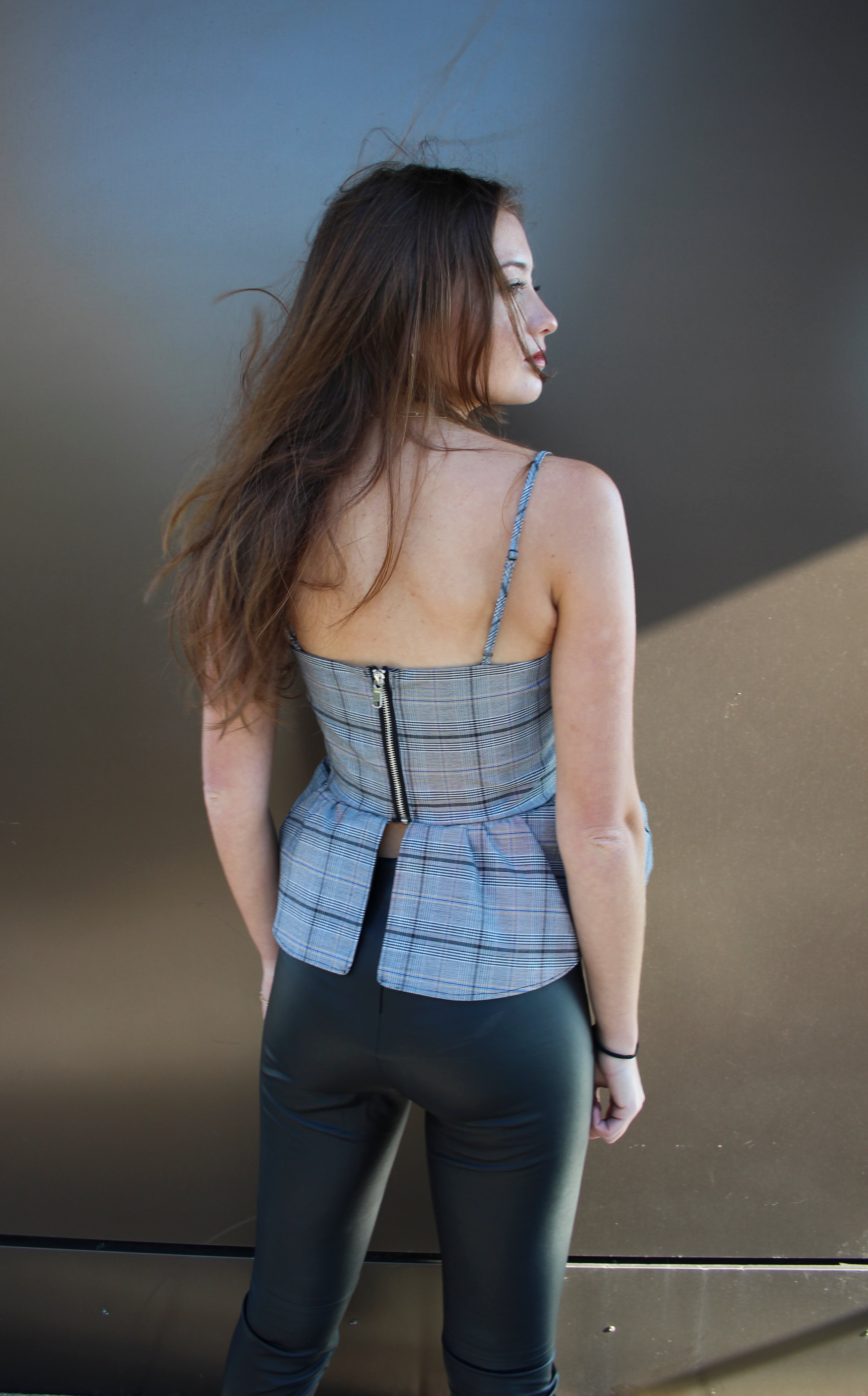 Plaid Corset Peplum Top – Infinite Goods