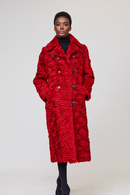 Catherine Curly Lamb Coat